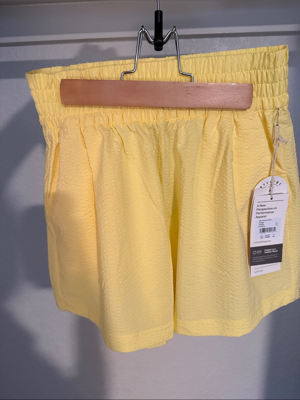 Vuori Villa Shorts - Light Yellow Elastic-Waist Women's Shorts